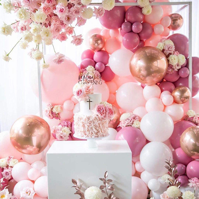 Arche de Ballons Kit Team Bride (55 Ballons) blanc-rose -   par Feestwinkel.be - 100% belge - Créations de ballons  - Send-a-Balloon