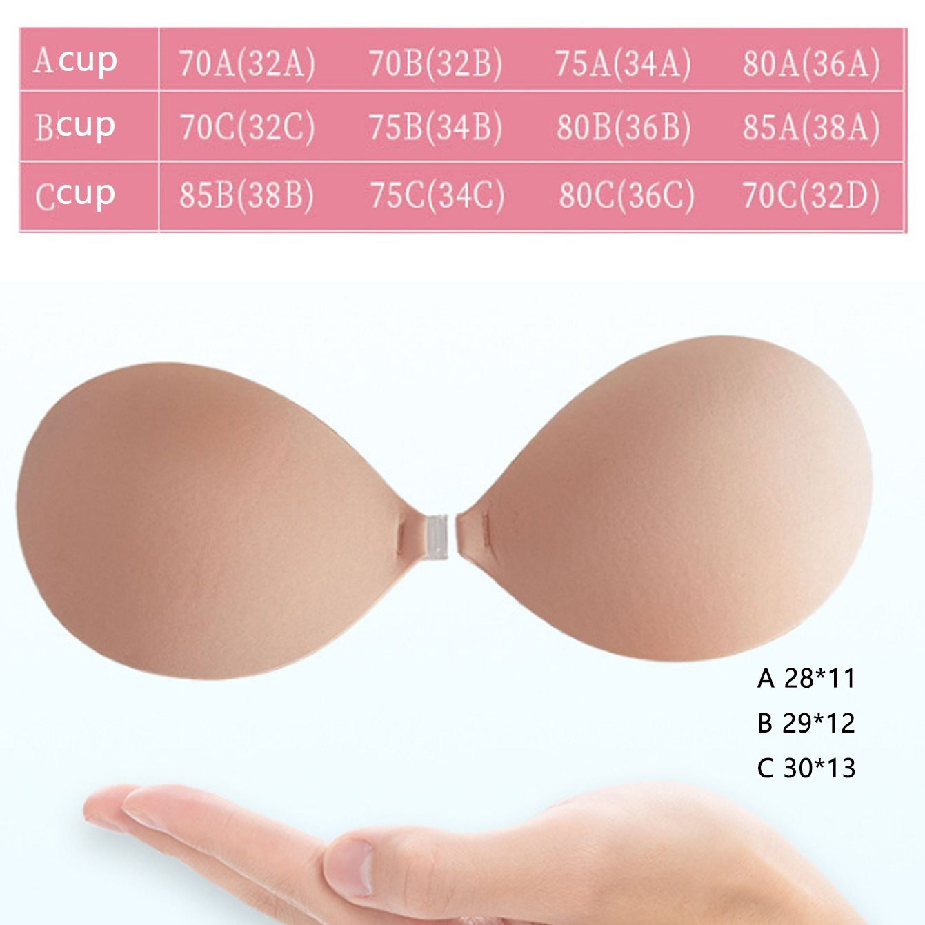 Invisible Stick Lift Bra Strapless Seamless Anti convex Push - Temu Canada