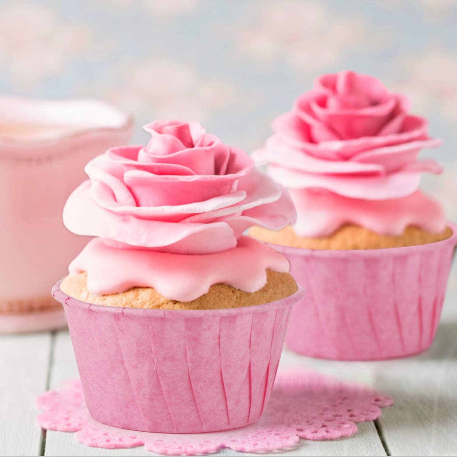 50 Uds. De vasos de papel para cupcakes molde para hornear - Temu