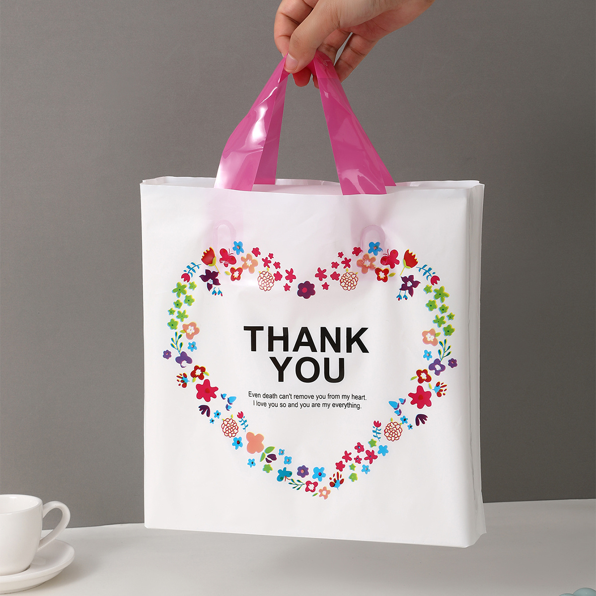 50pcs, New Thank You Gift Bags, Explosive Plastic Tote Bags, Clothing Shop  Shopping Bag, Small Business Supplies, Clearance Sale, Shopping Bag, Party