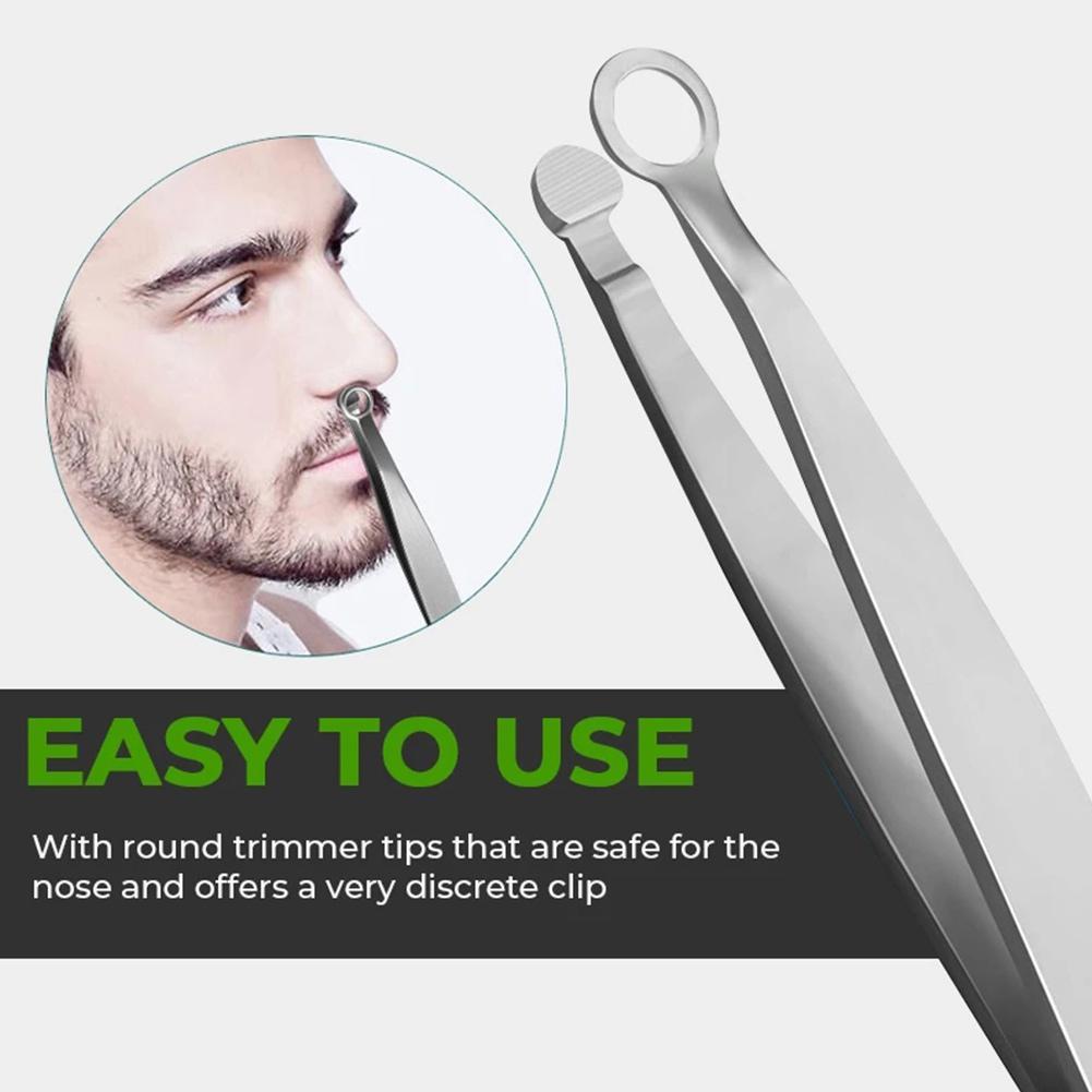 Universal Nose Hair Trimming Tweezers Round Tip Stainless Steel Removal  Scissors