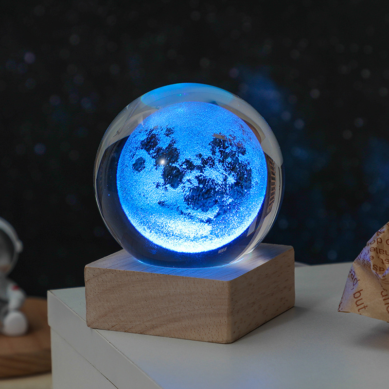 1pc Cosmos Series Crystal Ball Night Lights Milky Way Moon Desktop Bedroom  Small Ornaments Creative Valentines Day Gifts Birthday Gifts | Don't Miss  These Great Deals | Temu