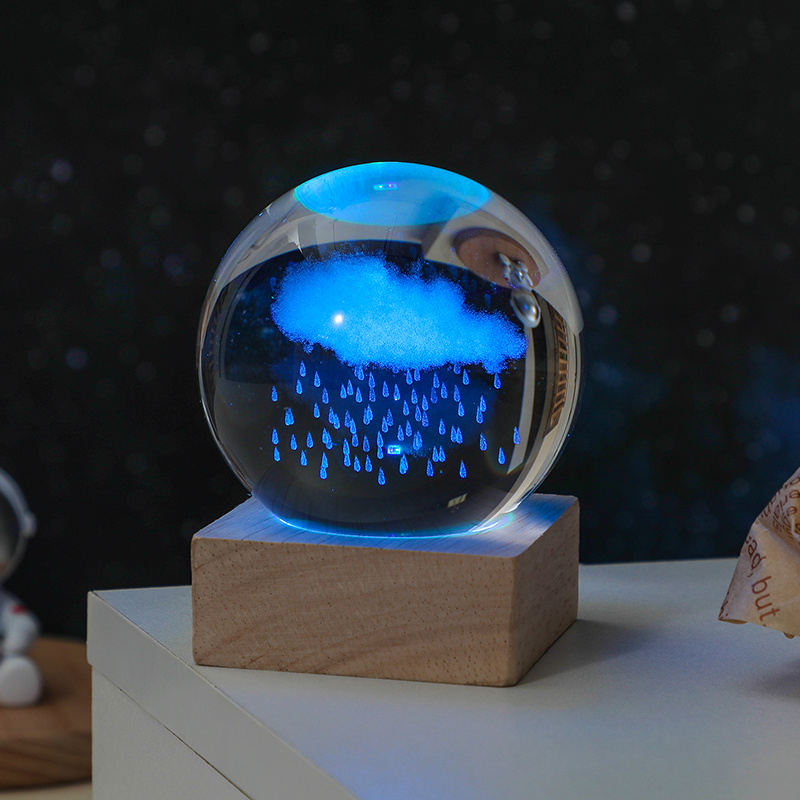 1 Stk. Weltraum-Serie Glaskugel Nachtlichter, Milchstraße, Mond