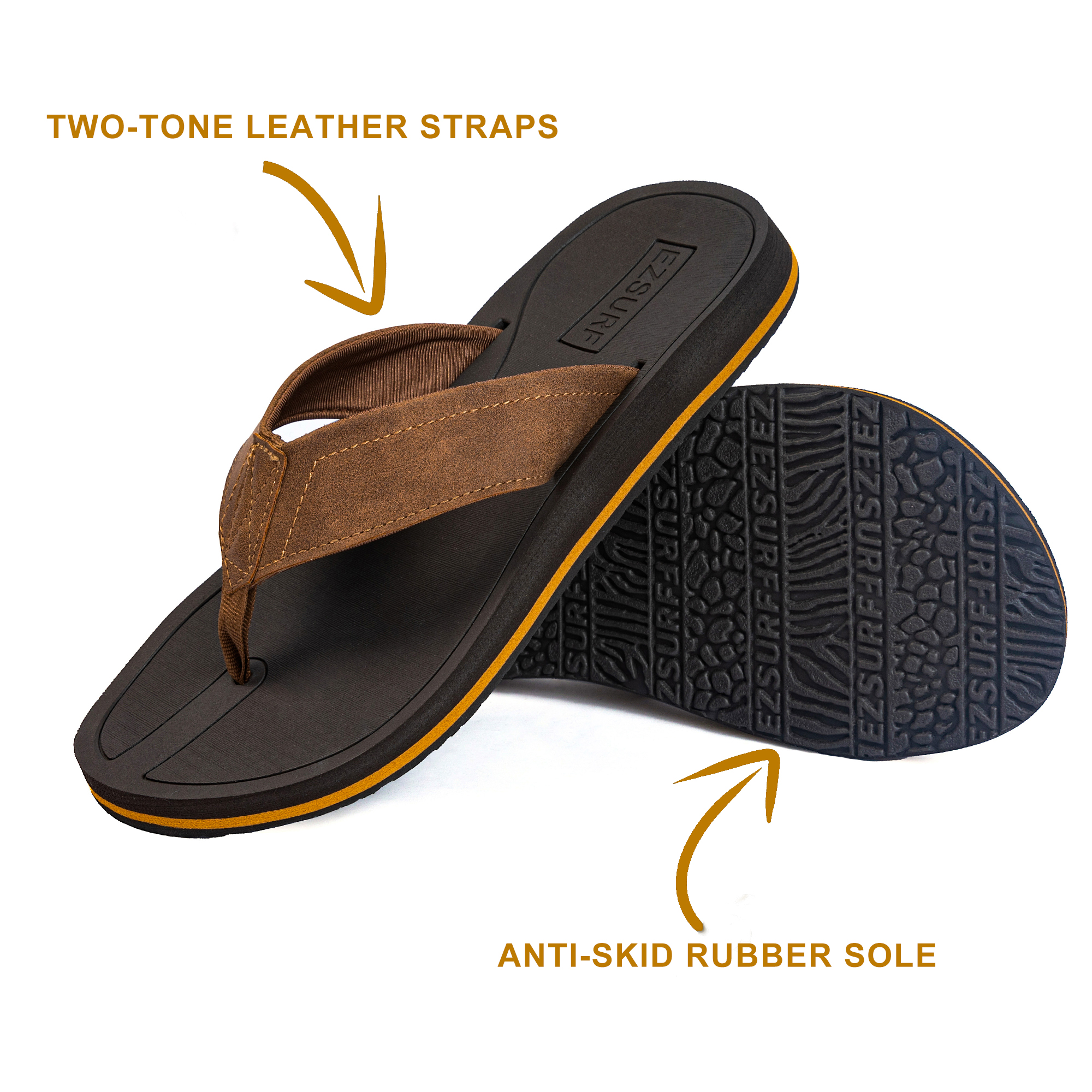 Mens slip on online sandals with arch support