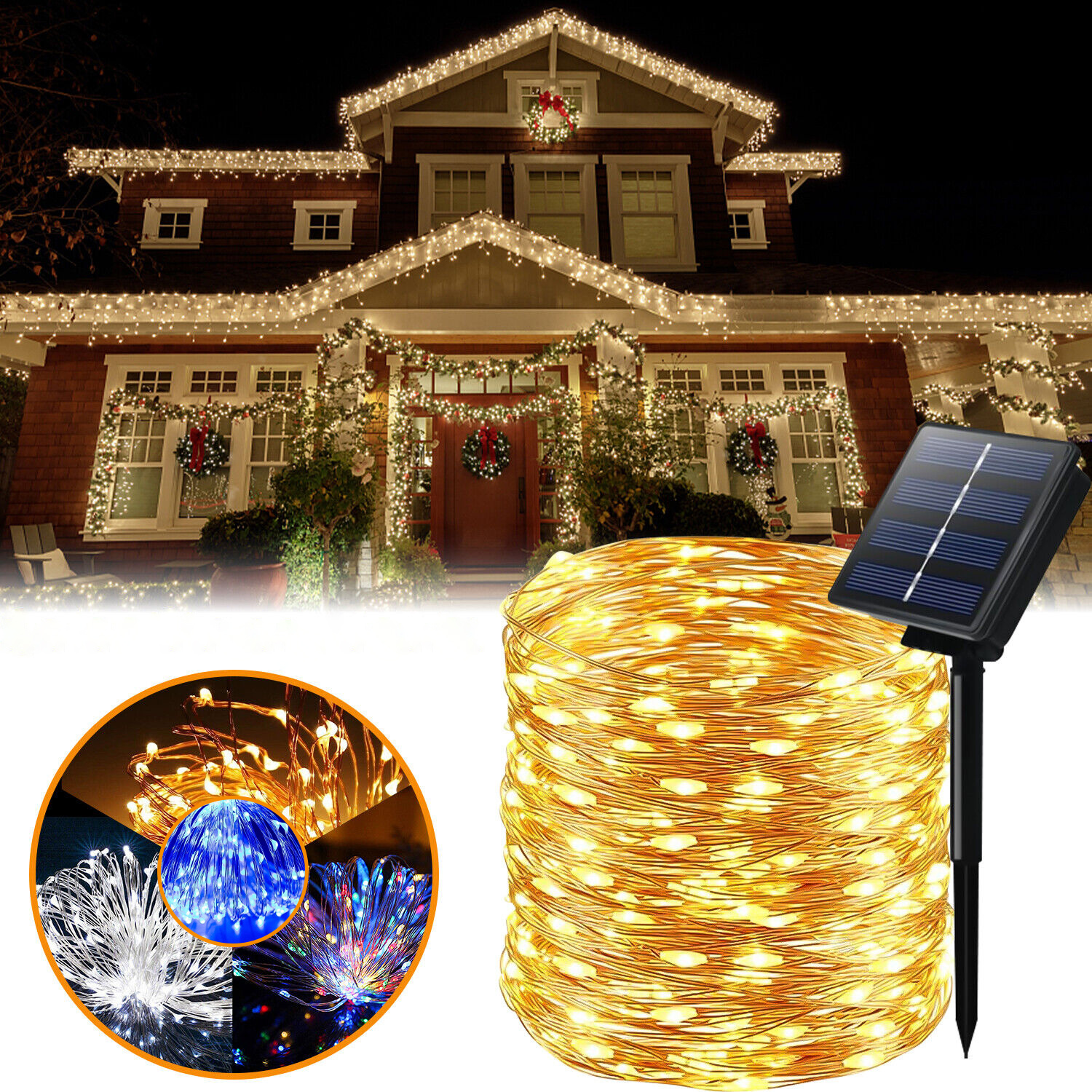 Outdoor Solar String Lights Tira Led Solar Lichterkette / Usb Led String  Garland Copper Wire Lamp Solar Fairy Lights Christmas - Lighting Strings -  AliExpress