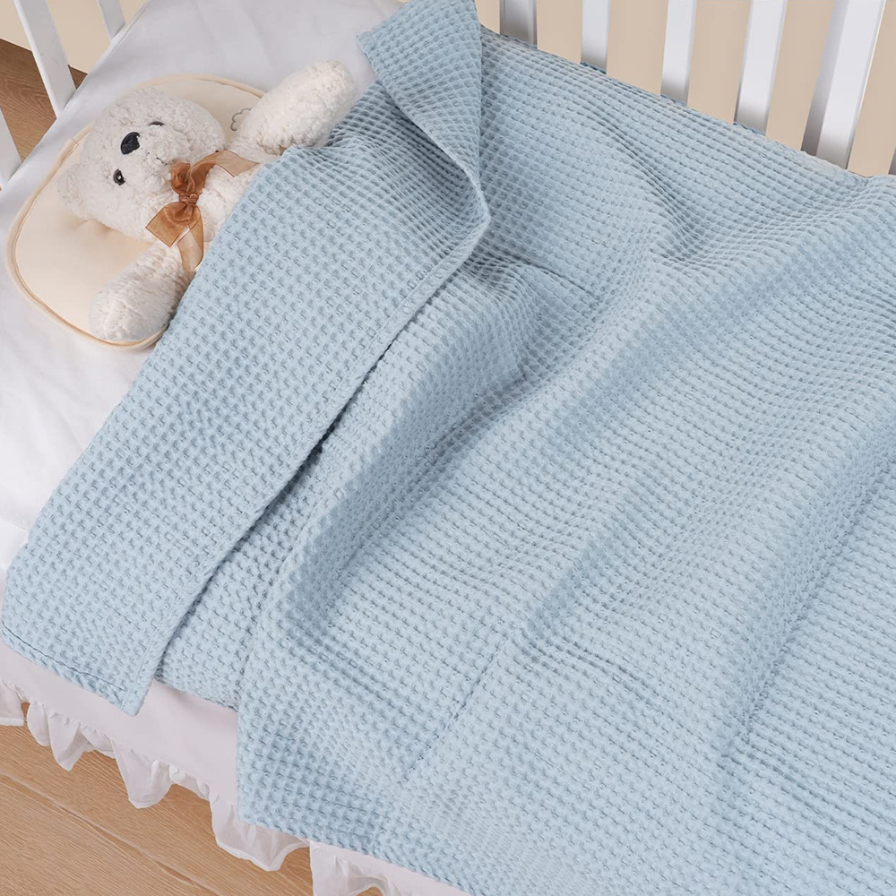 Baby's Cotton Waffle Weave Soft Breathable - Temu
