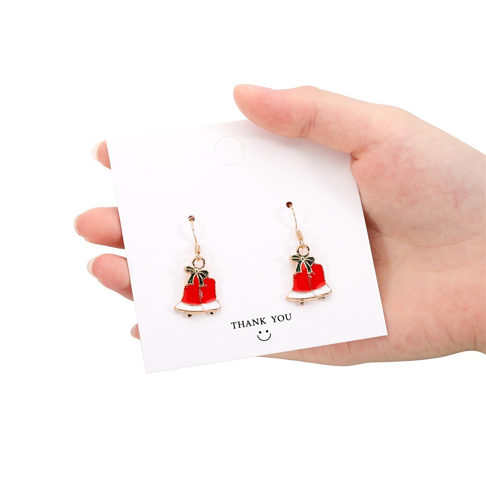 Christmas Tree Snowflake Cane Earrings for Holiday Parties