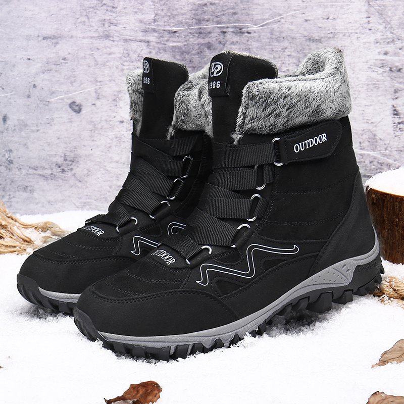 Men's High Top Non Slip Snow Boots With Fleece For Winter | Free ...