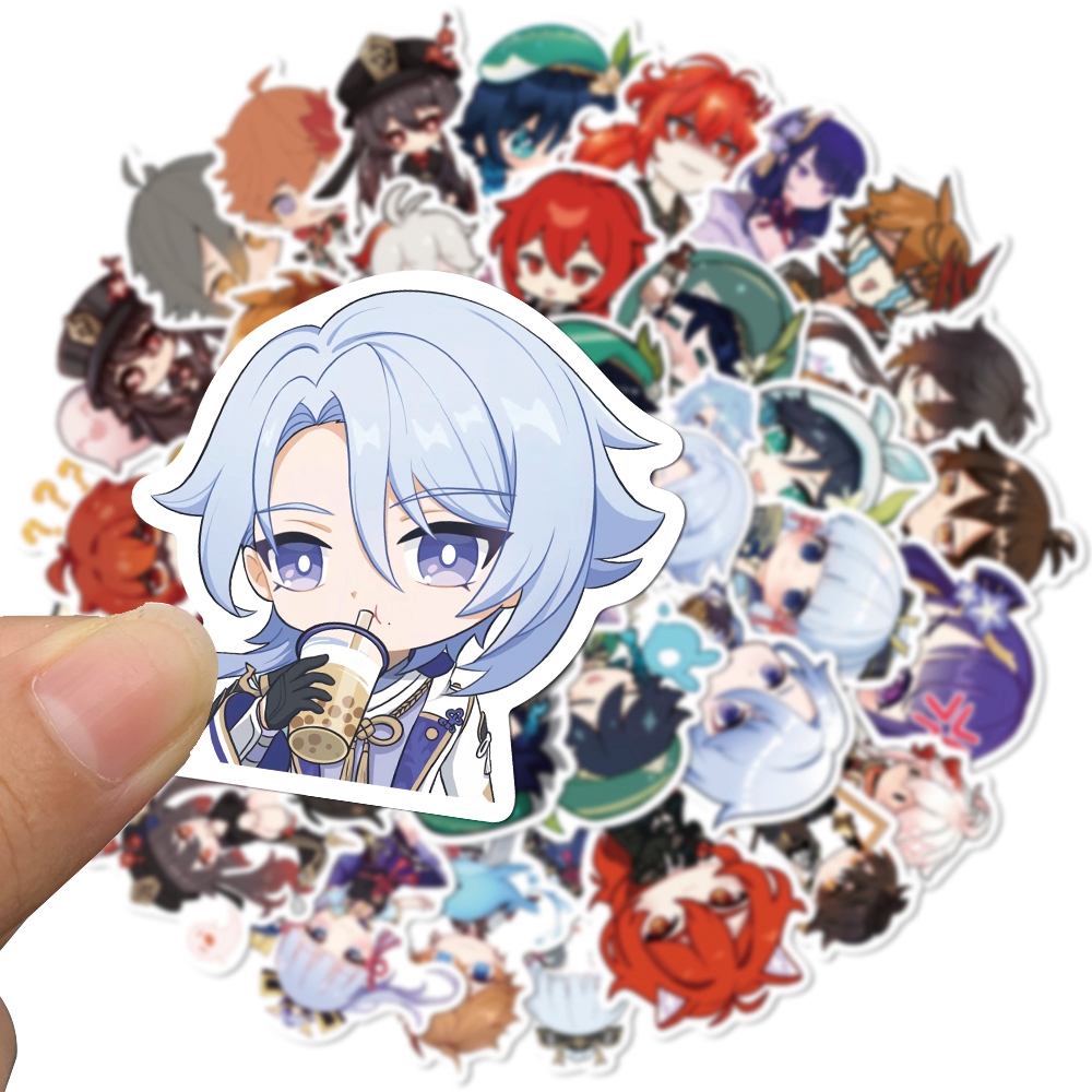  100PCs Chibi Genshin Impact Stickers, Cute Cartoon