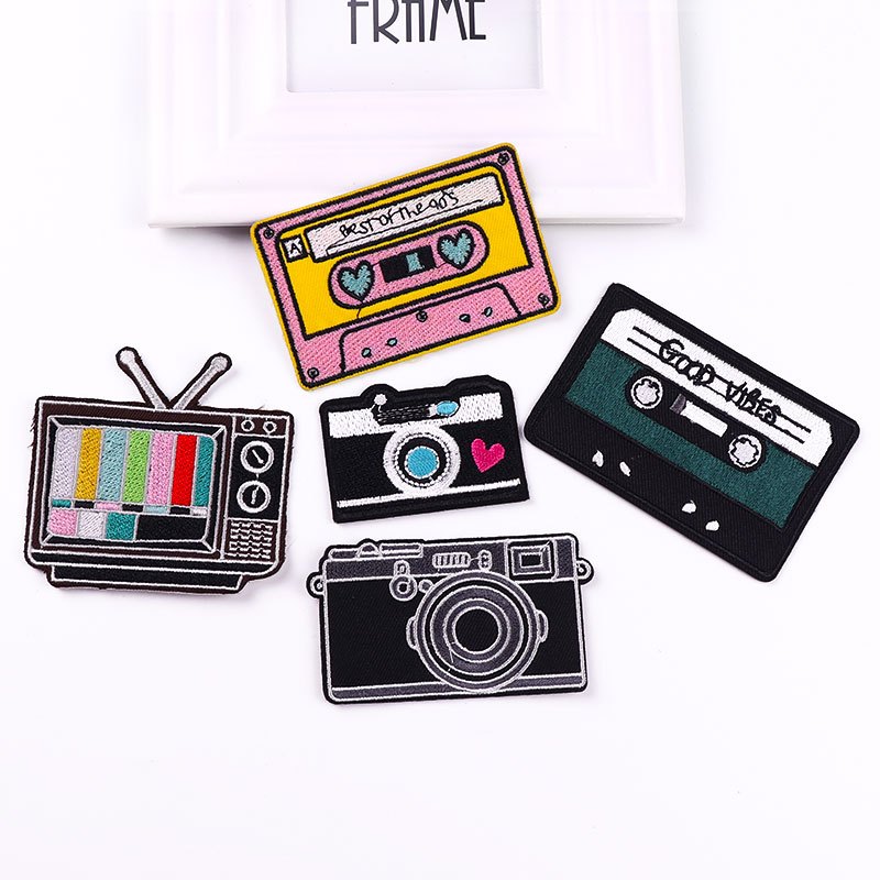 Cute Tape Radio Shaped Embroidery Patches Diy Clothes Add - Temu