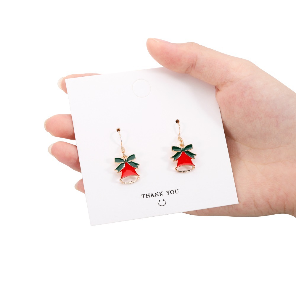 Christmas Tree Snowflake Cane Earrings for Holiday Parties