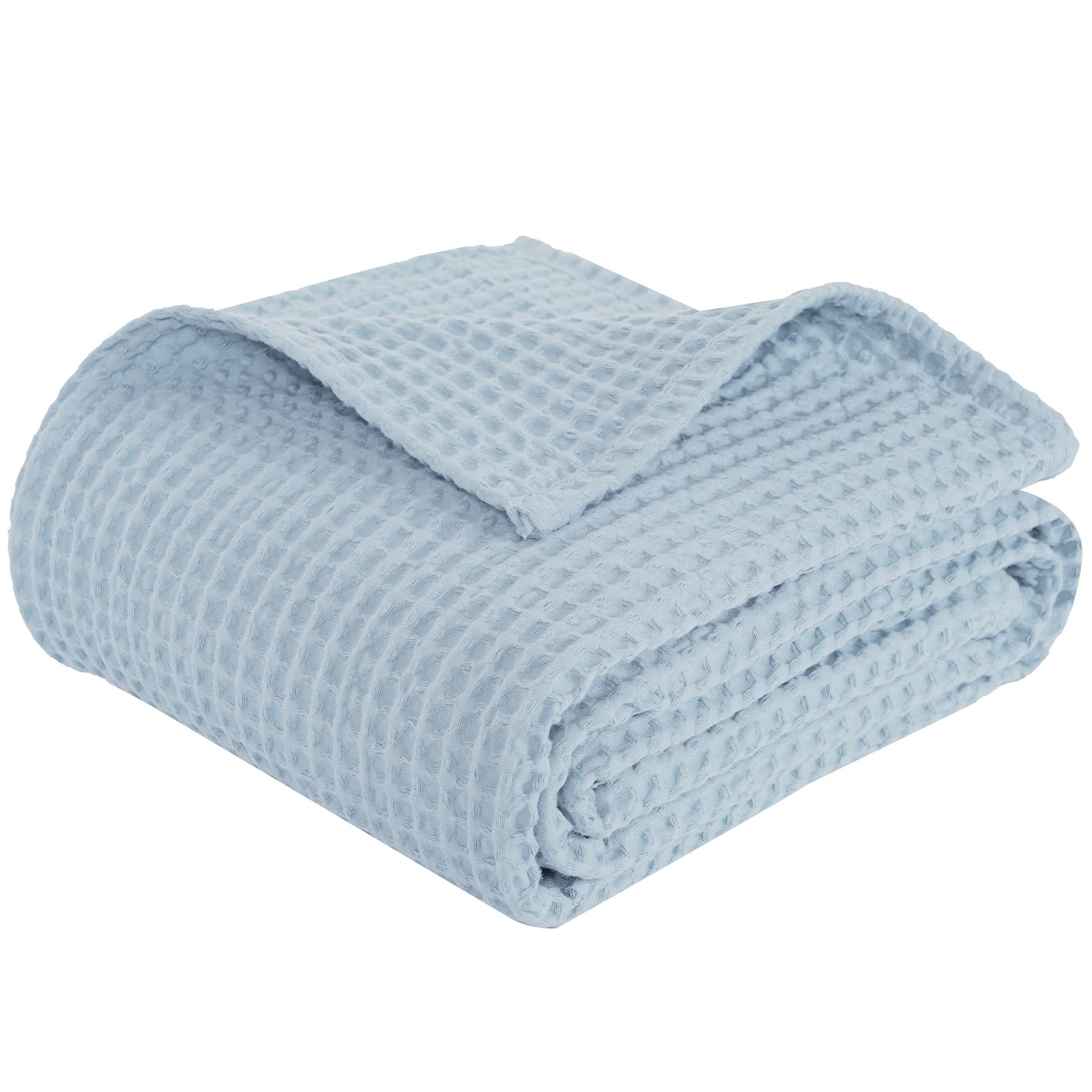 Tex Trend Mantas tamaño Queen, cómoda manta de algodón – Manta de punto  gofre muy bien tejida, manta de algodón ligero – Manta Queen para cama – 90  x