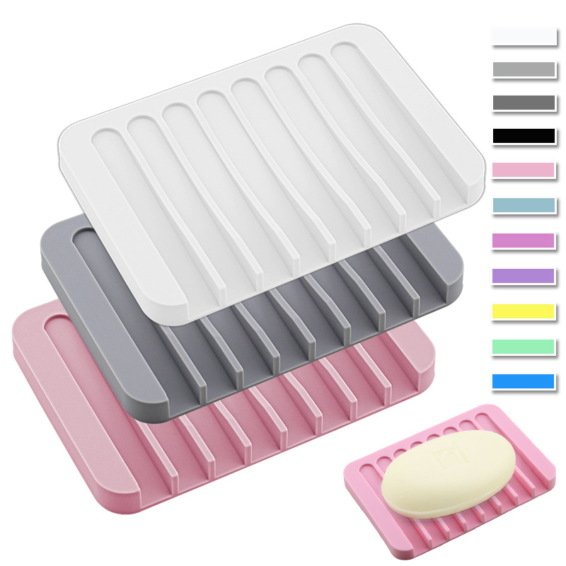 Self Draining Silicone Soap Dish Perfect Pink