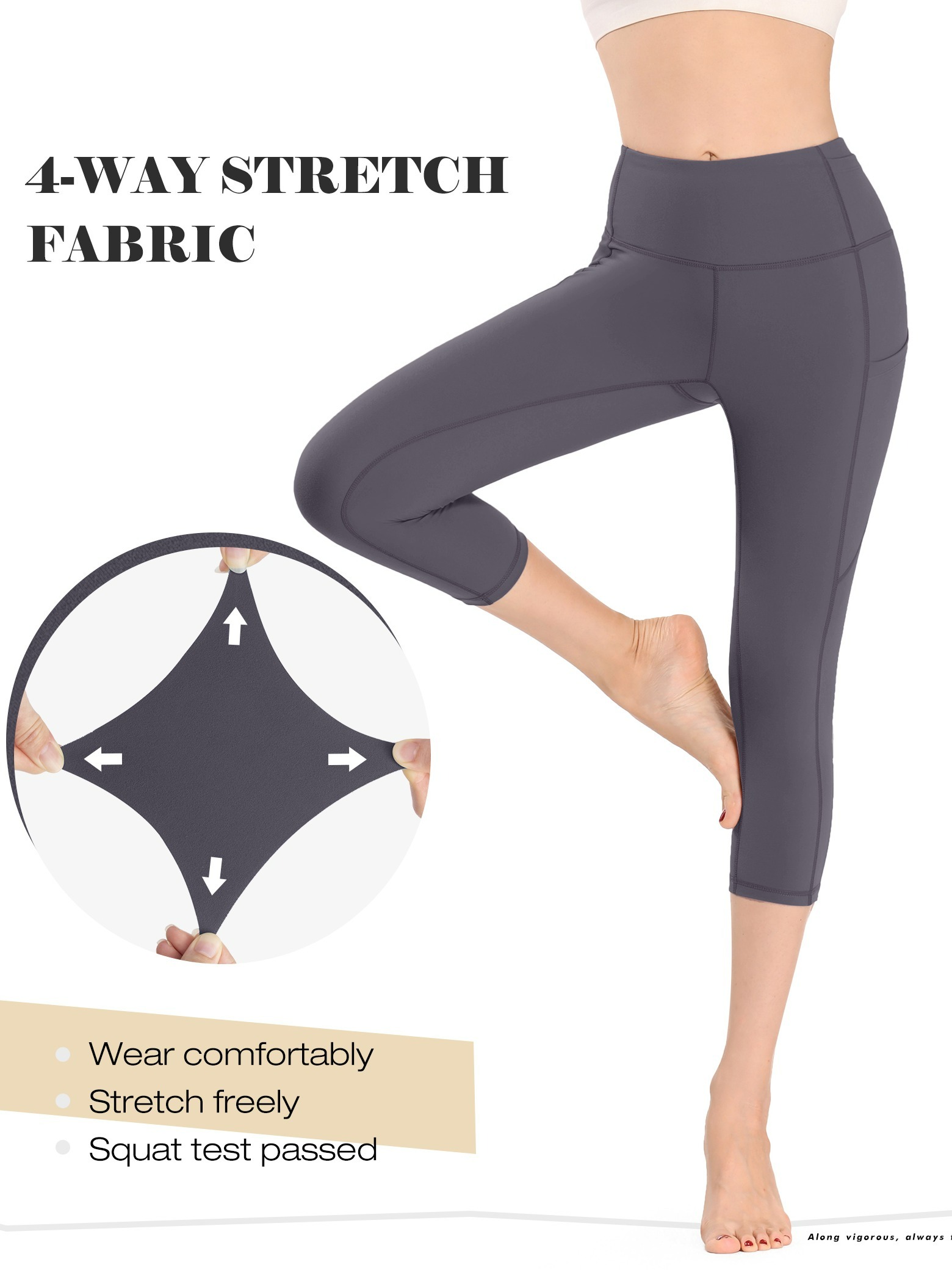 4-Way Stretch Active Leggings with Pocket