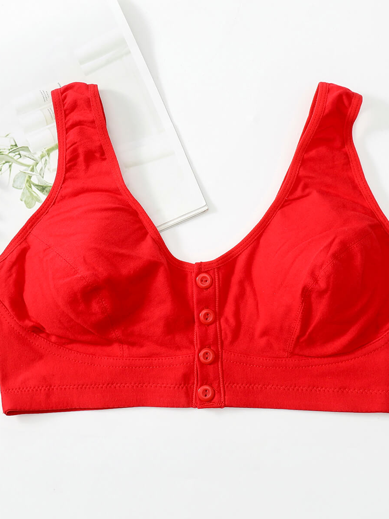 Maternity Cotton Bra Without Steel Ring Front Buckle Bra - Temu Canada