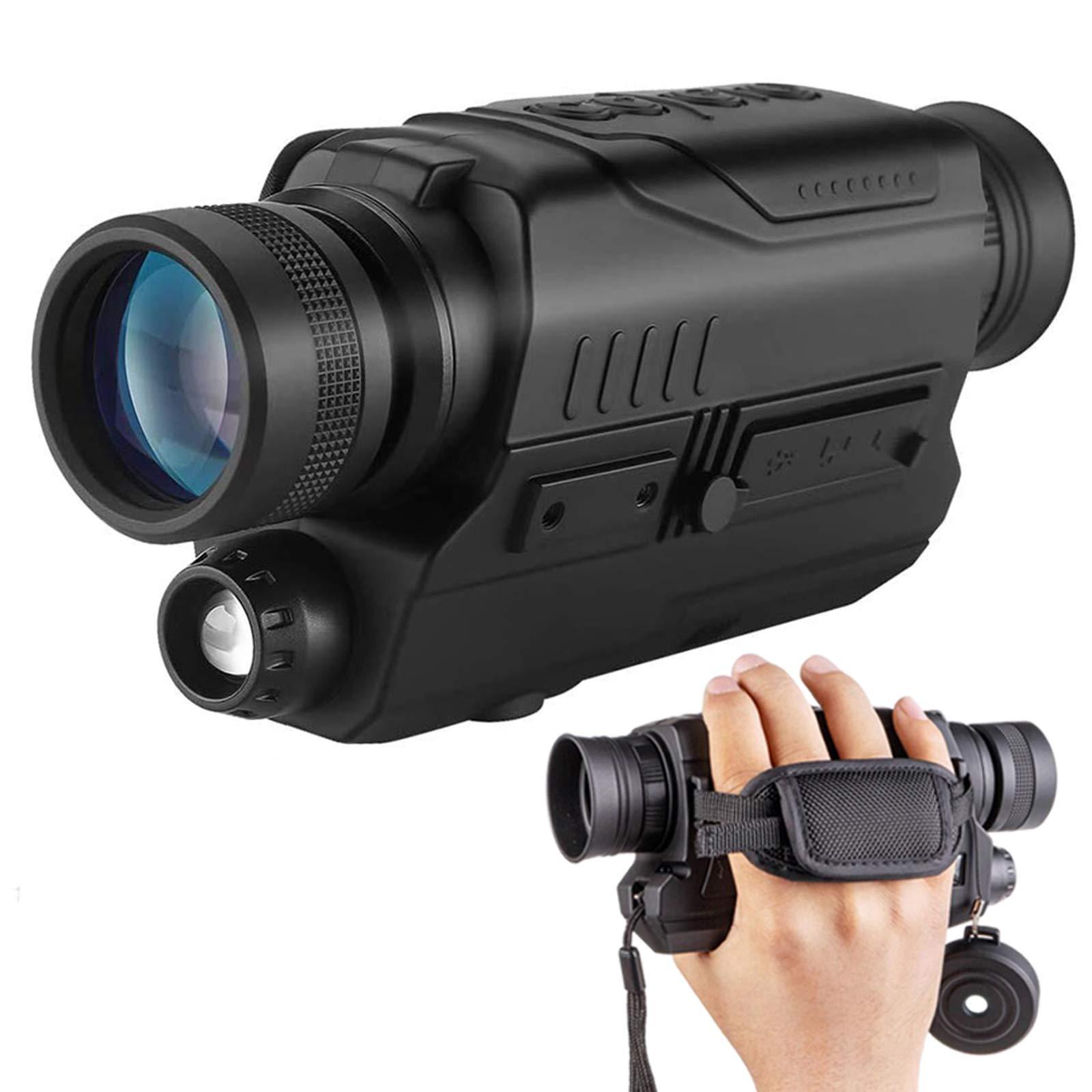 Digital Night Vision Monocular With Infrared Illuminator & Video Recording,  200M Long Distance, HD Night Vision Goggles Binoculars For Hunting,  Camping, Surveillance With 8 GB SD Card