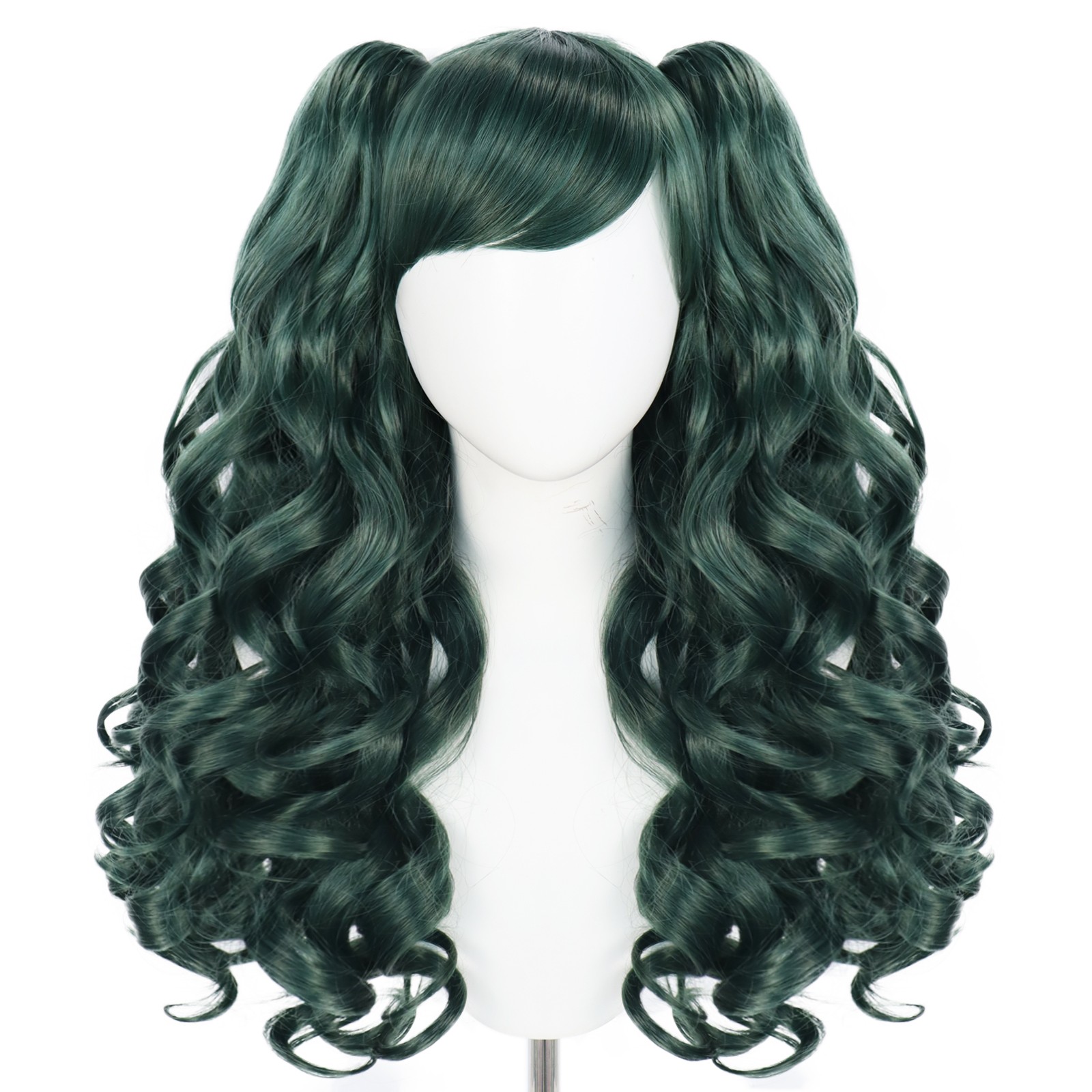 Curly Blue Ponytail Wig Halloween Long Stylish Cosplay - Temu