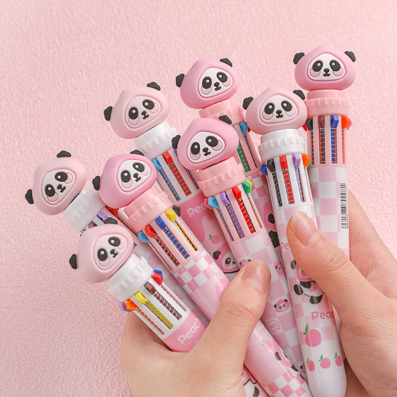 Kawaii Cute Animal Cartoon Chunky Ballpoint Pens 8/10 Color School Office  Supply Stationery Multicolored Pens