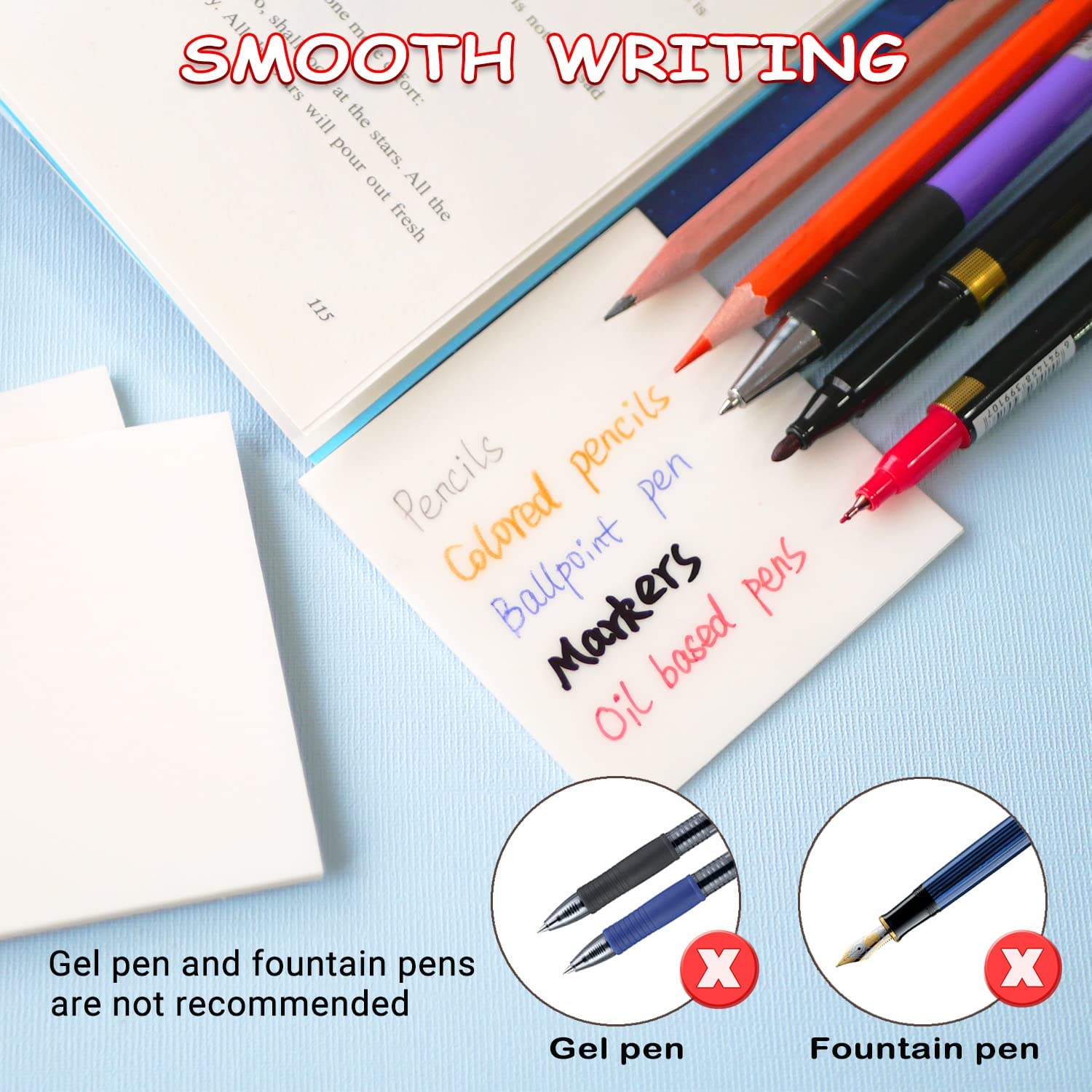 waterproof transparent sticky for students home notes sticky notes