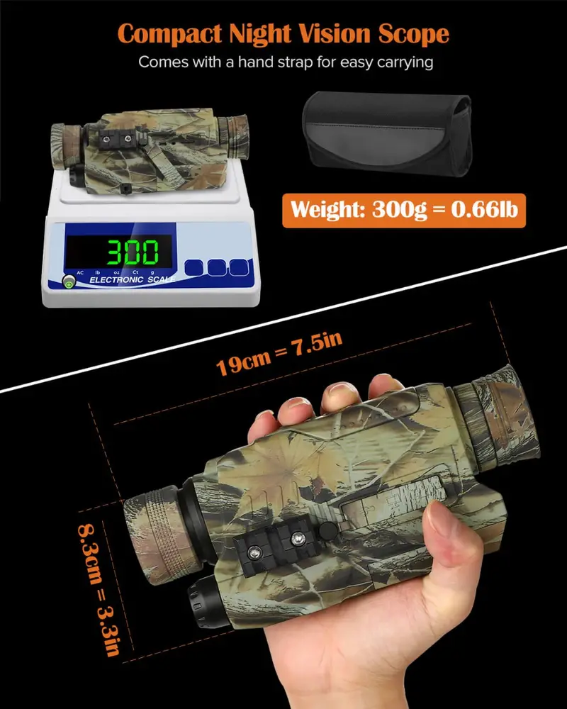 digital night vision monocular for darkness travel infrared monoculars with photos videos saving ir high tech spy gear for hunting surveillance night vision goggles scope telescope camera assorted colors details 6