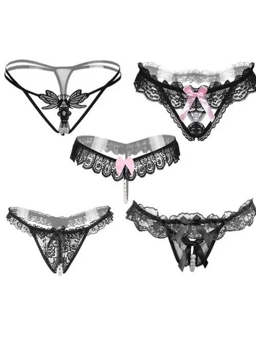 Women's Sexy Floral Lace Thongs Criss Cross Hollow Design - Temu