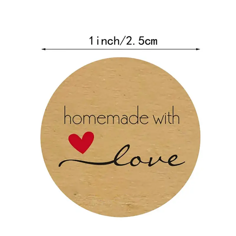 Homemade With Love 500pcs DIY Small Business Online Store Handmade Etsy Shop Packing Shipping Accessories Gift Wrapping