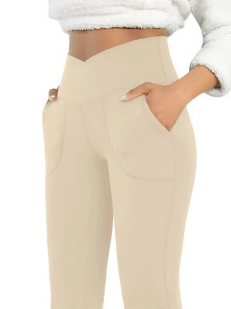 Buy Women's Solid Ponte Pants with Elasticised Waistband and