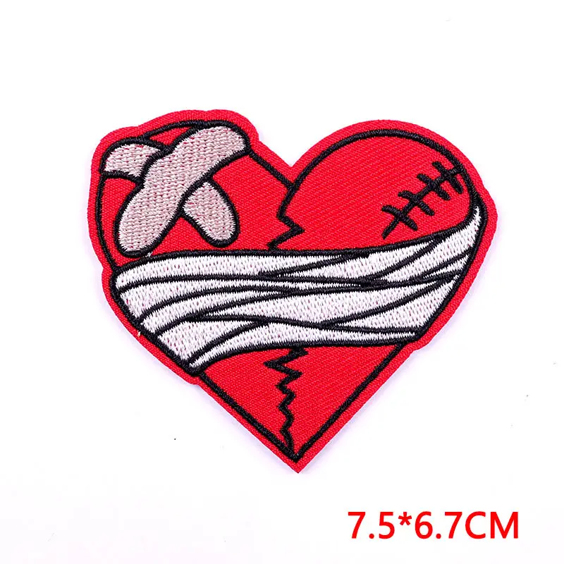 3pcs Broken Heart Pattern Embroidery Patches, Fabric Festival Art Decor  Stickers, DIY Clothes Accs