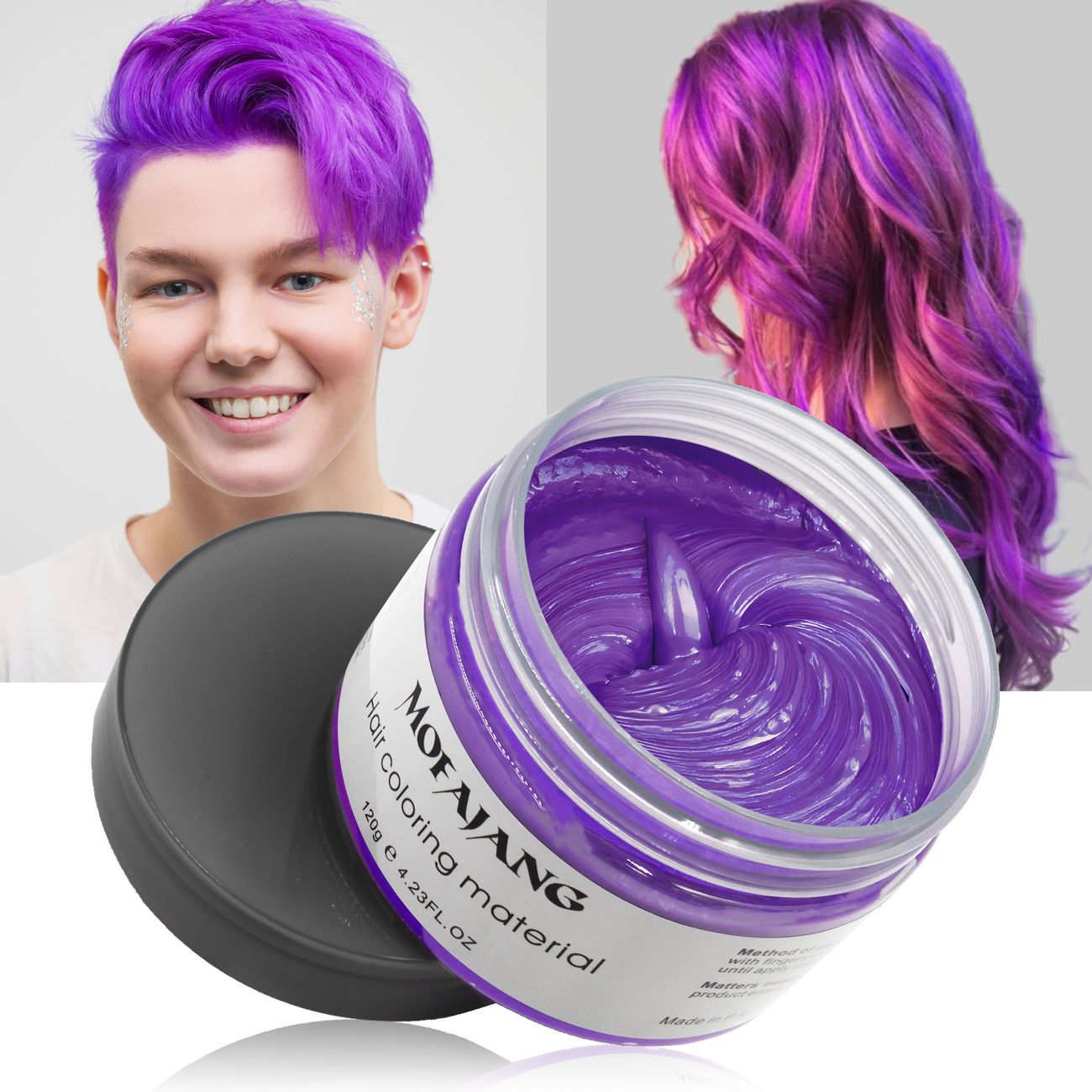 Hair Wax Temporary Hair Color Dye Wax Natural Instant Hairstyle Cream Long  Lasting Hairstyle Cream For Women And Men Party Cosplay Halloween | Shop On  Temu And Start Saving | Temu