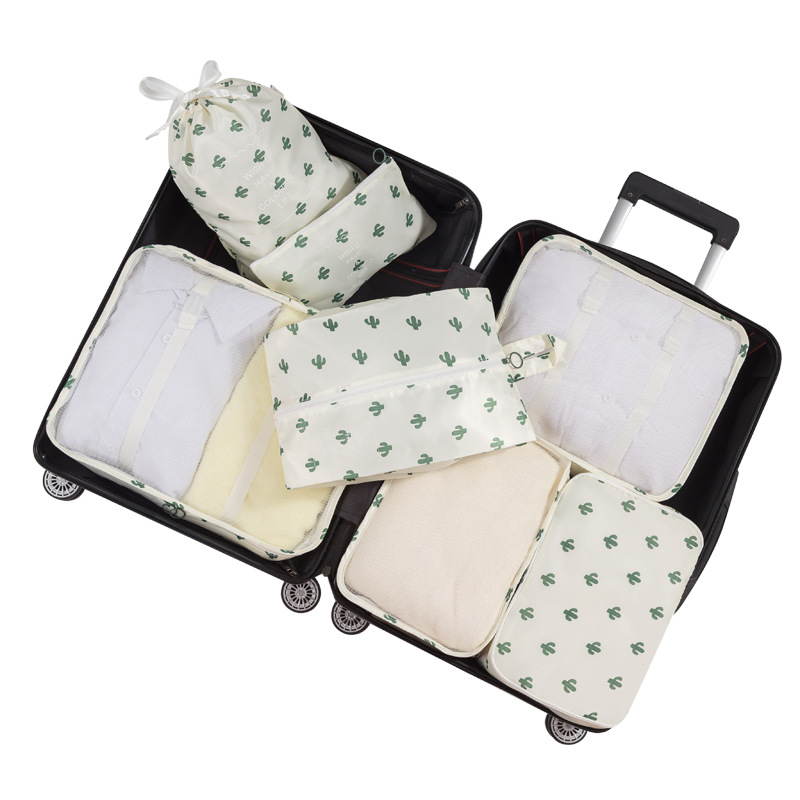 Comprar 8PCS fijados para los bolsos del organizador del viaje accesorios  equipaje maleta organizador impermeable bolsa de lavado vestir