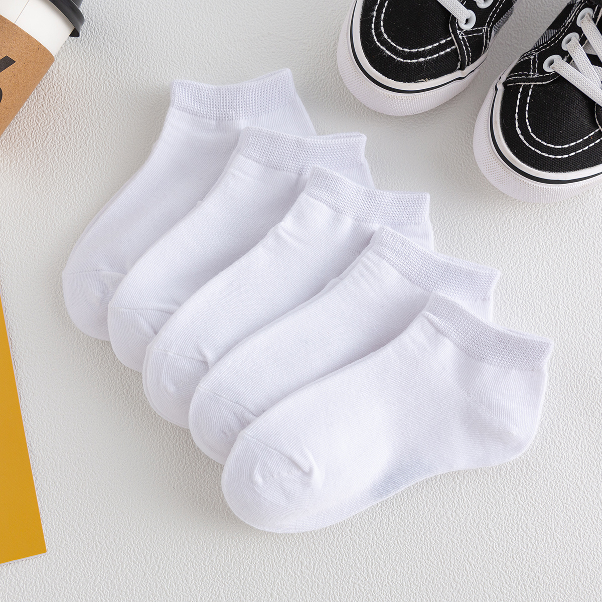 medias para niños de algodon calcetines blancos colores de niño 5 Pares  OFERTA