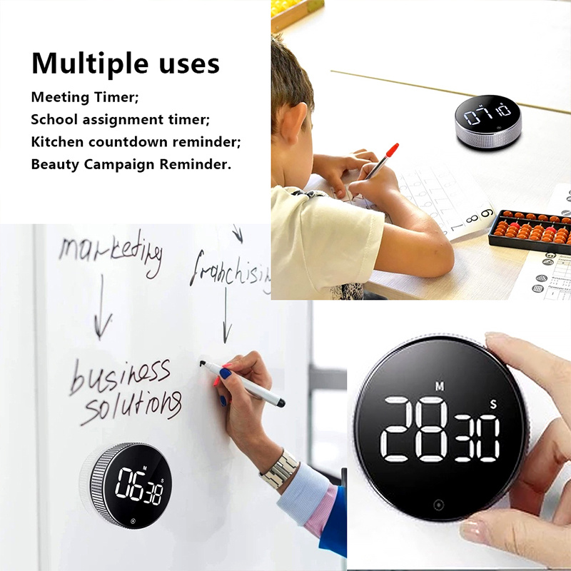 Rechargeable Kitchen Timers,Magnetic Productivity Timer With LED