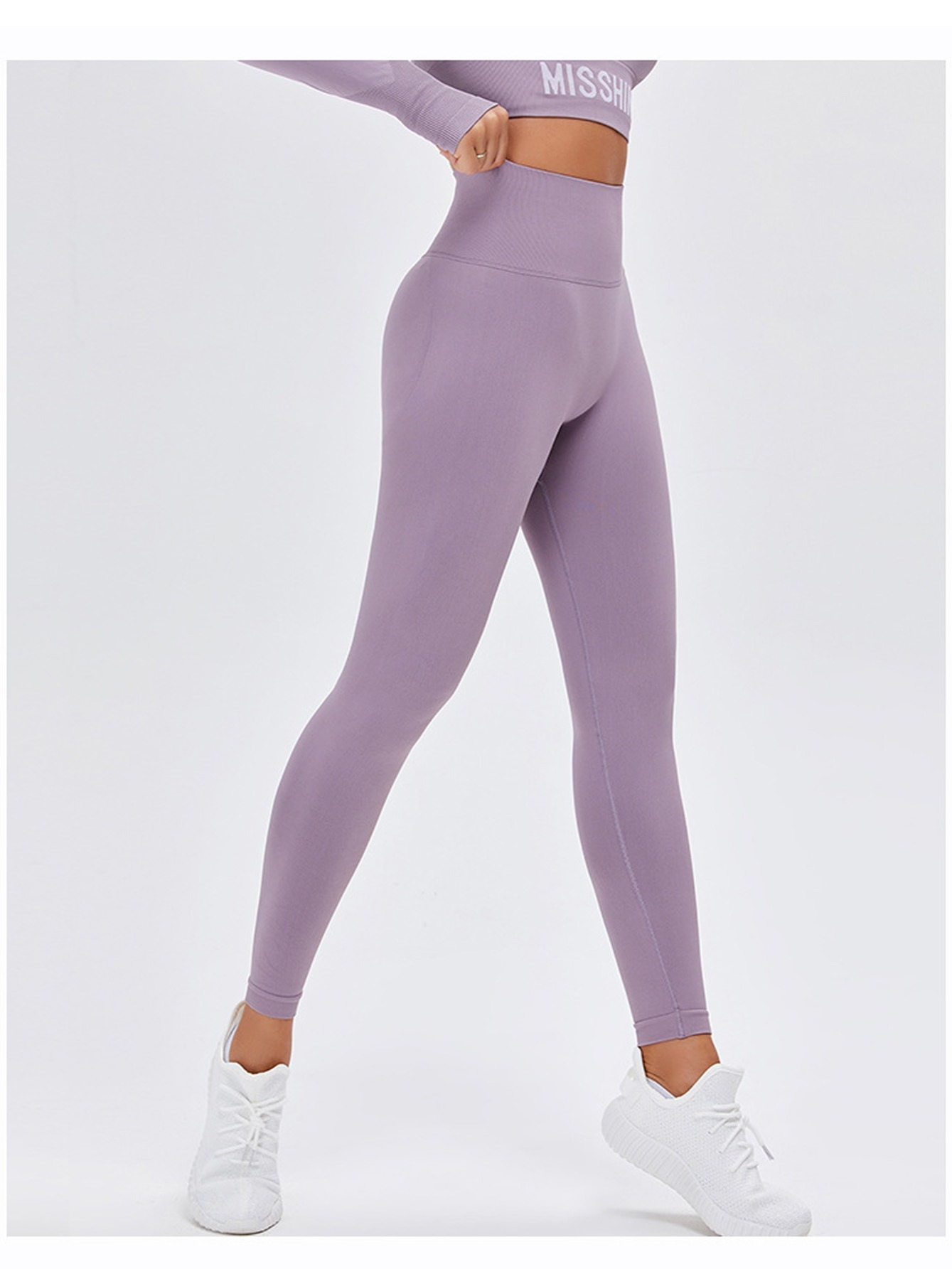 Solid Color Seamless Leggings High waisted Butt Lifting Yoga