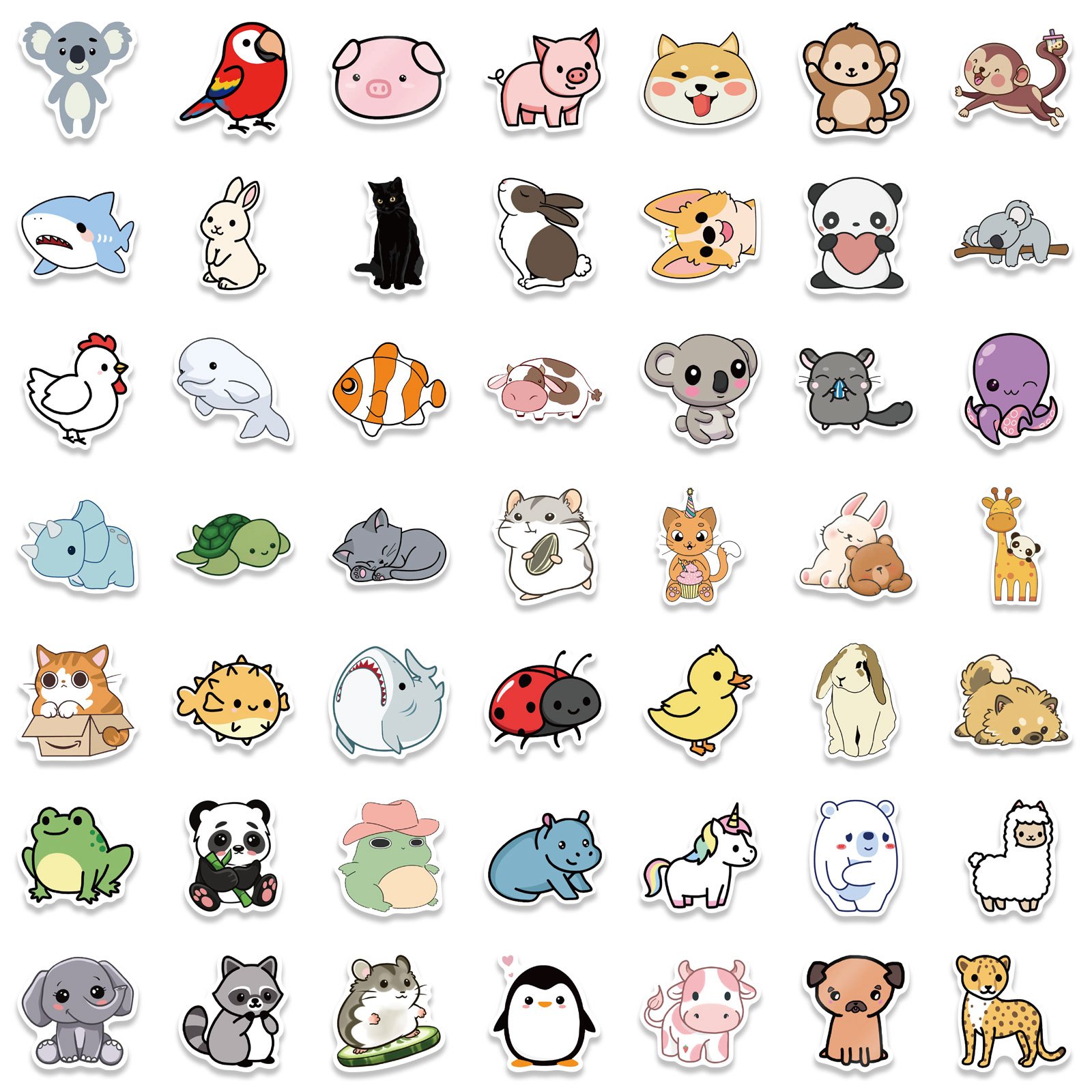 Adorable Animal Waterproof Stickers Perfect For Decorating Temu