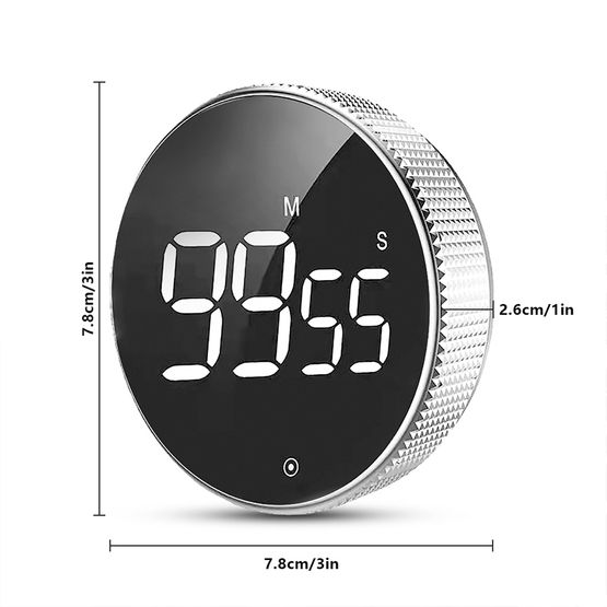 1pc Kitchen Timer For Cooking, Countdown Timer, Magnetic Timer With Large LED Display