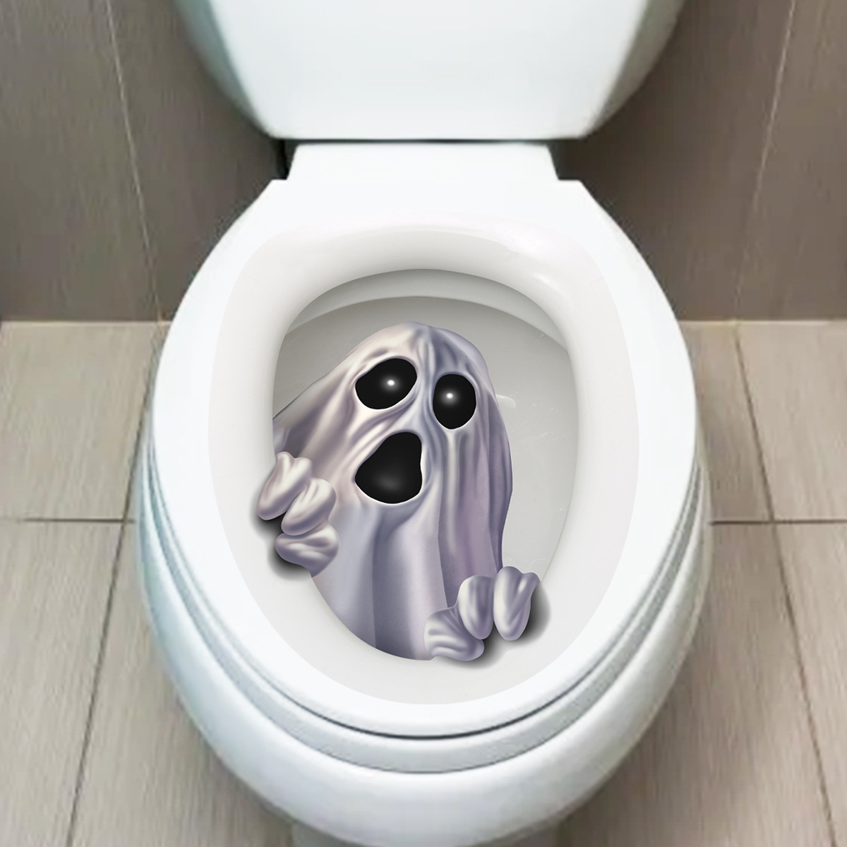  Halloween Toilet Seat Sticker, Waterproof Toilet Lid