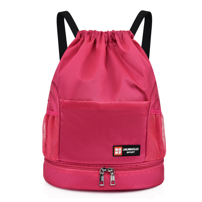 ZOORON Waterproof Drawstring Gym Backpack Bag for Men & Women, Sport Gym Sack Mi