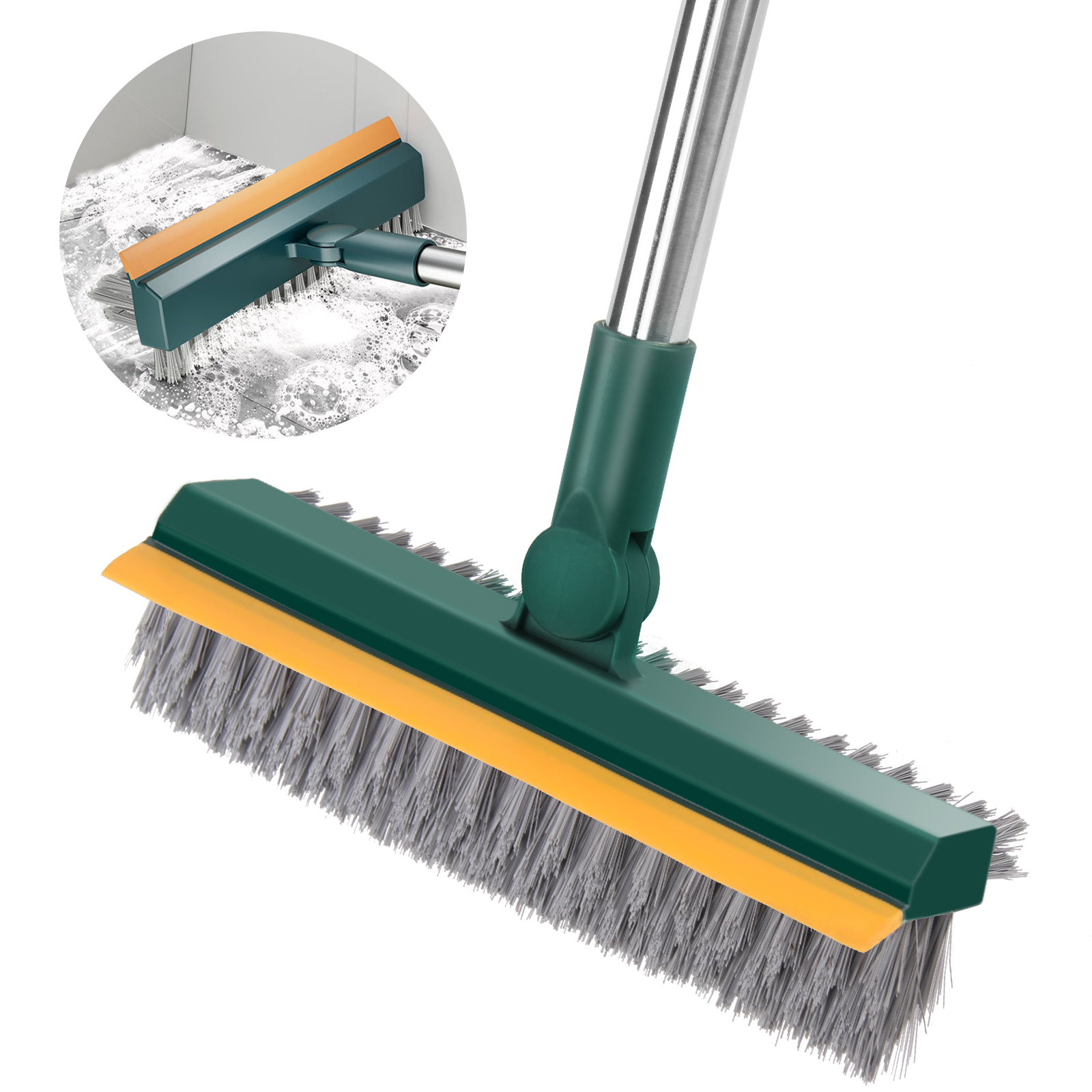 Floor Cleaning Brush With Adjustable Long Handle Floor Scrub - Temu