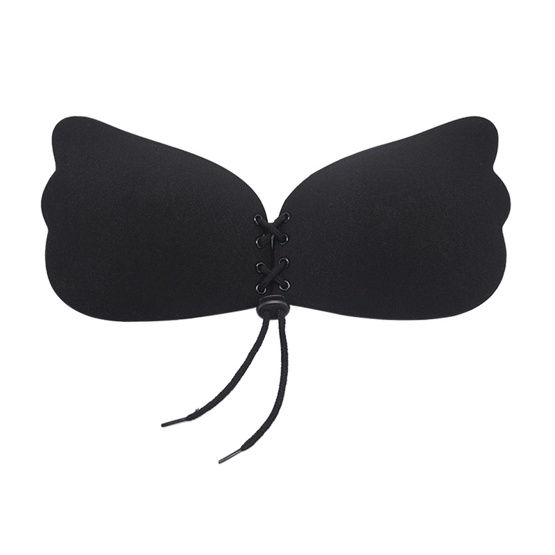 STTOAY Self Adhesive Invisible Bra Push Up Backless Strapless Magic Sticky  Bras for Women, Black