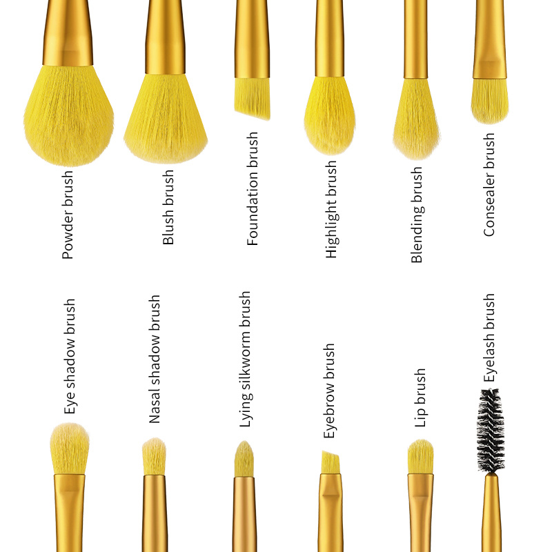 12 Candy Makeup Brush Set Professional Cosmetic Makeup Blush