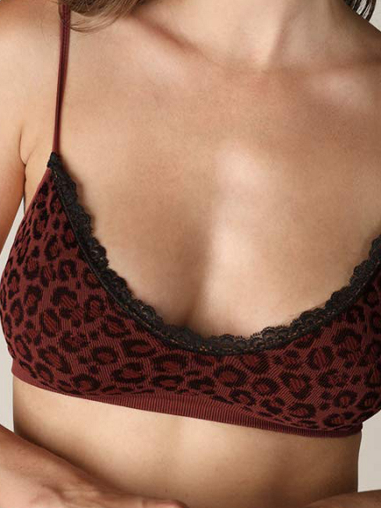 Leopard Seamless Trainer Bra With Removable Modesty Pads - Temu