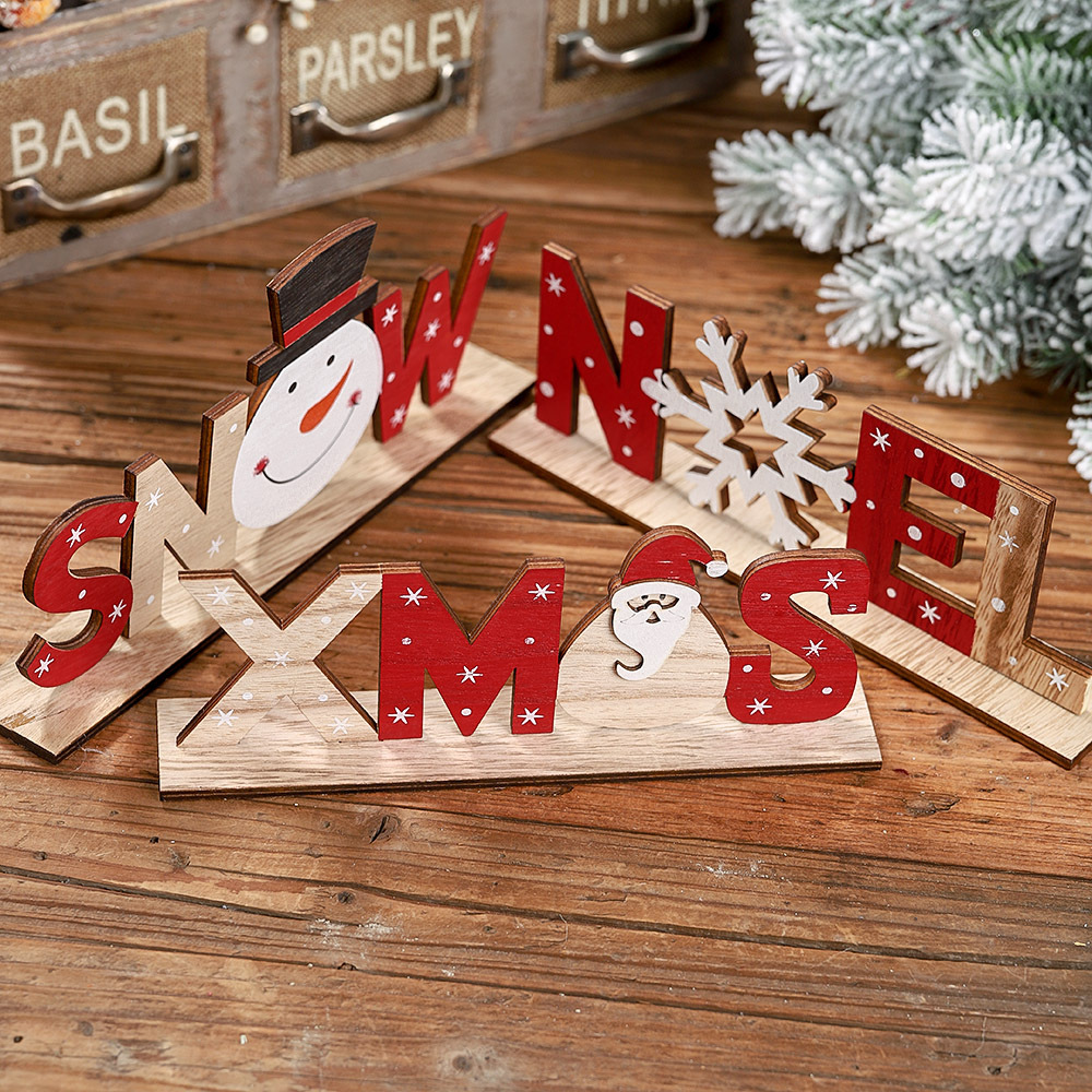 Putuo Decor Merry Christmas Wooden Snowflake Shaped Table - Temu