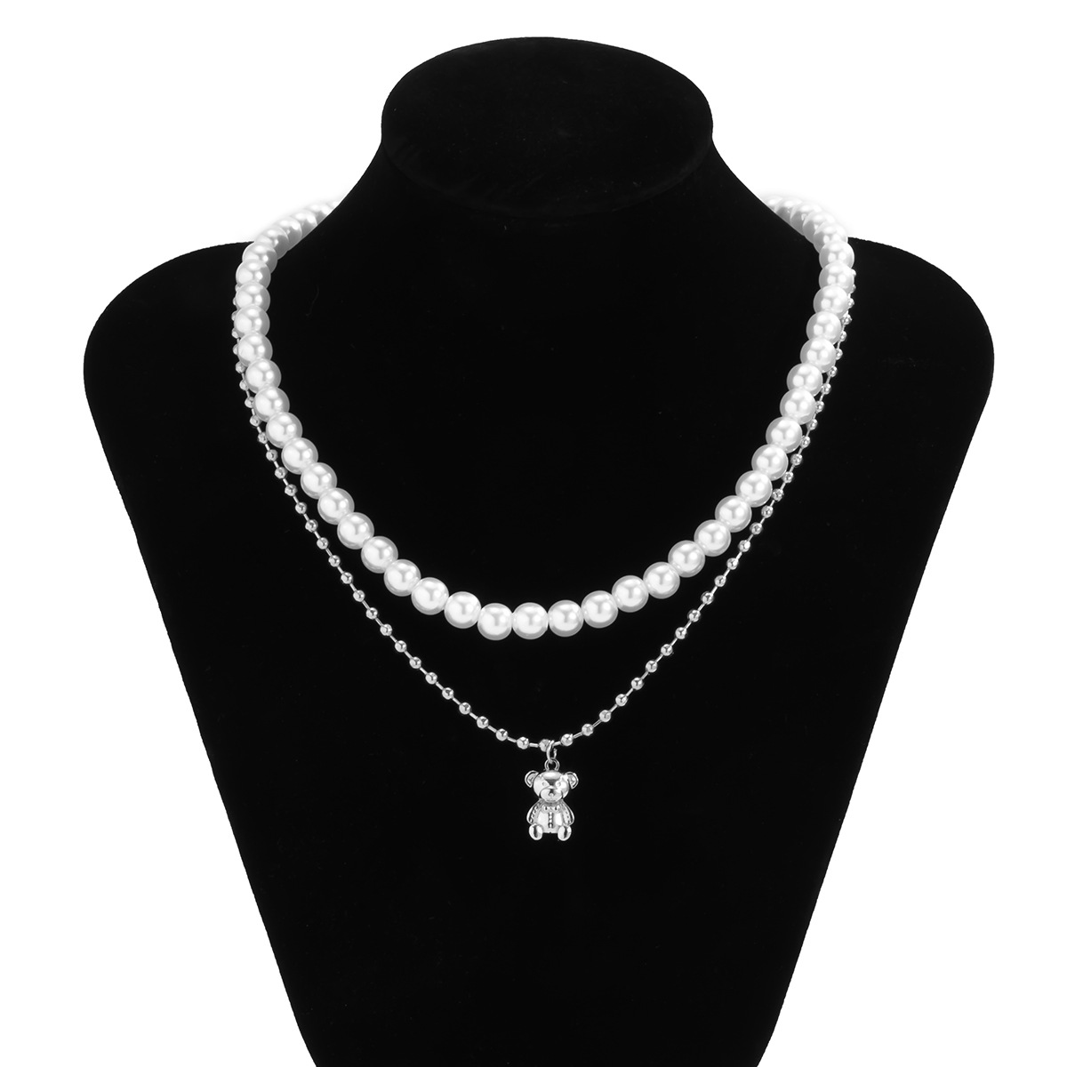 fashionable hip hop style men's bear pendant necklace a - Temu