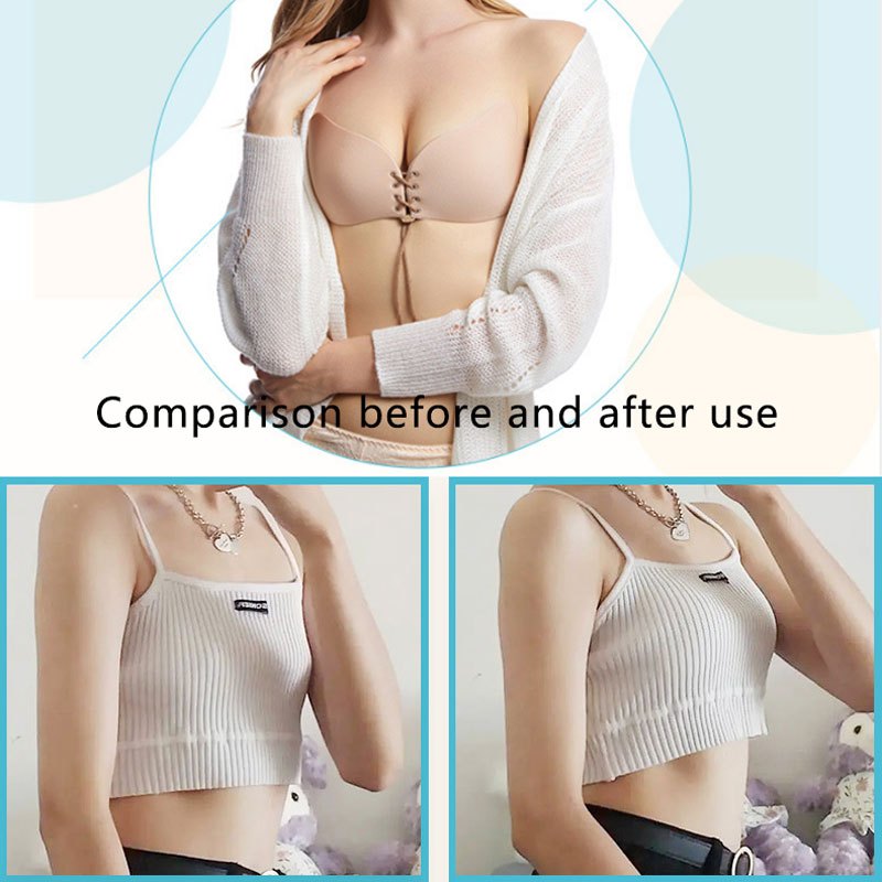 Women's Sticky Bra Backless Strapless Push Up Bras For Women, Invisible Adhesive  Bra For Large Breasts - Temu Germany