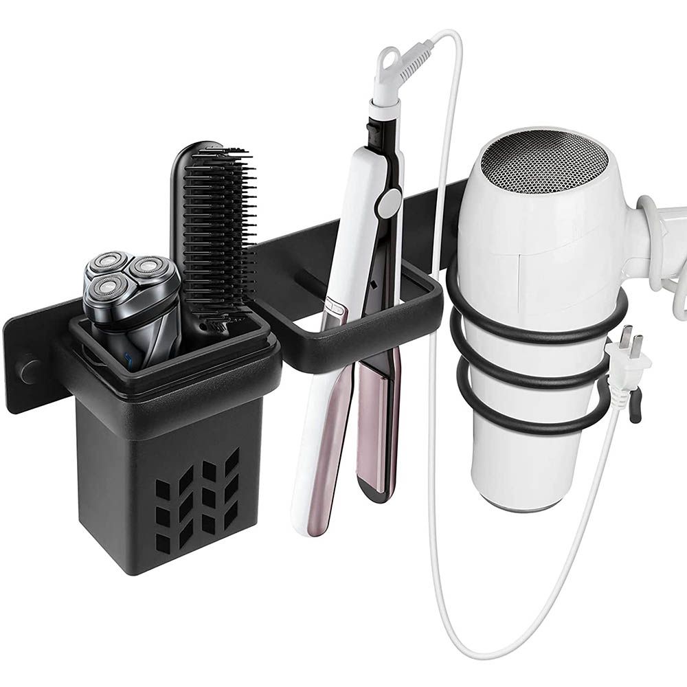 Wall Mounted Hair Dryer Rack Bathroom Hair Care Tool Storage Box  Multifunctional Space Saving Storage Rack - Home & Kitchen - Temu