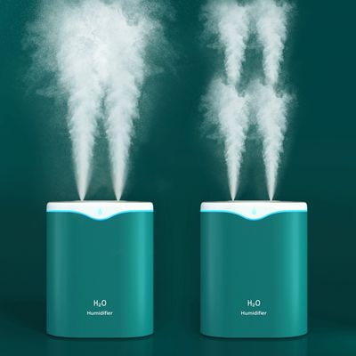 2.2L Double Spray,Large Capacity Cool Mist USB Portable Desk Humidifier,Quiet Ultrasonic Aroma Diffuser With Mist Modes And Color Lights For Bedroom Office. (green)