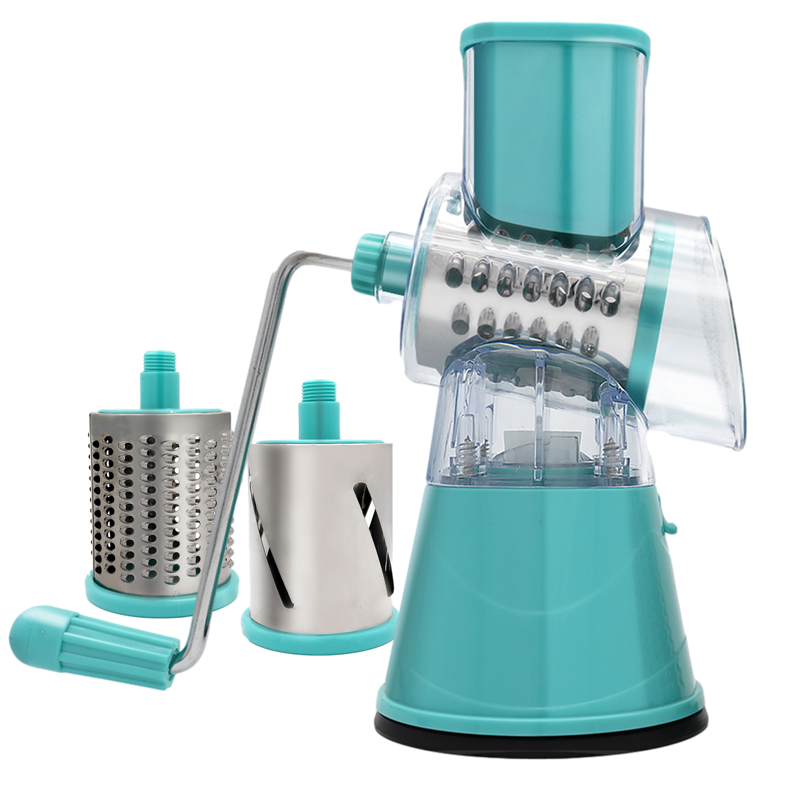 3-in 1 Kitchen Countertop Rotary Cheese Grater with Handle Slicer  Multifunction