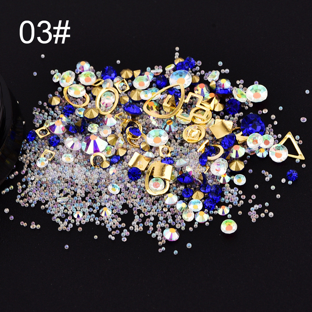 3d Gold Nail Studs Gems Sparkle Rhinestones Metal Rivets - Temu