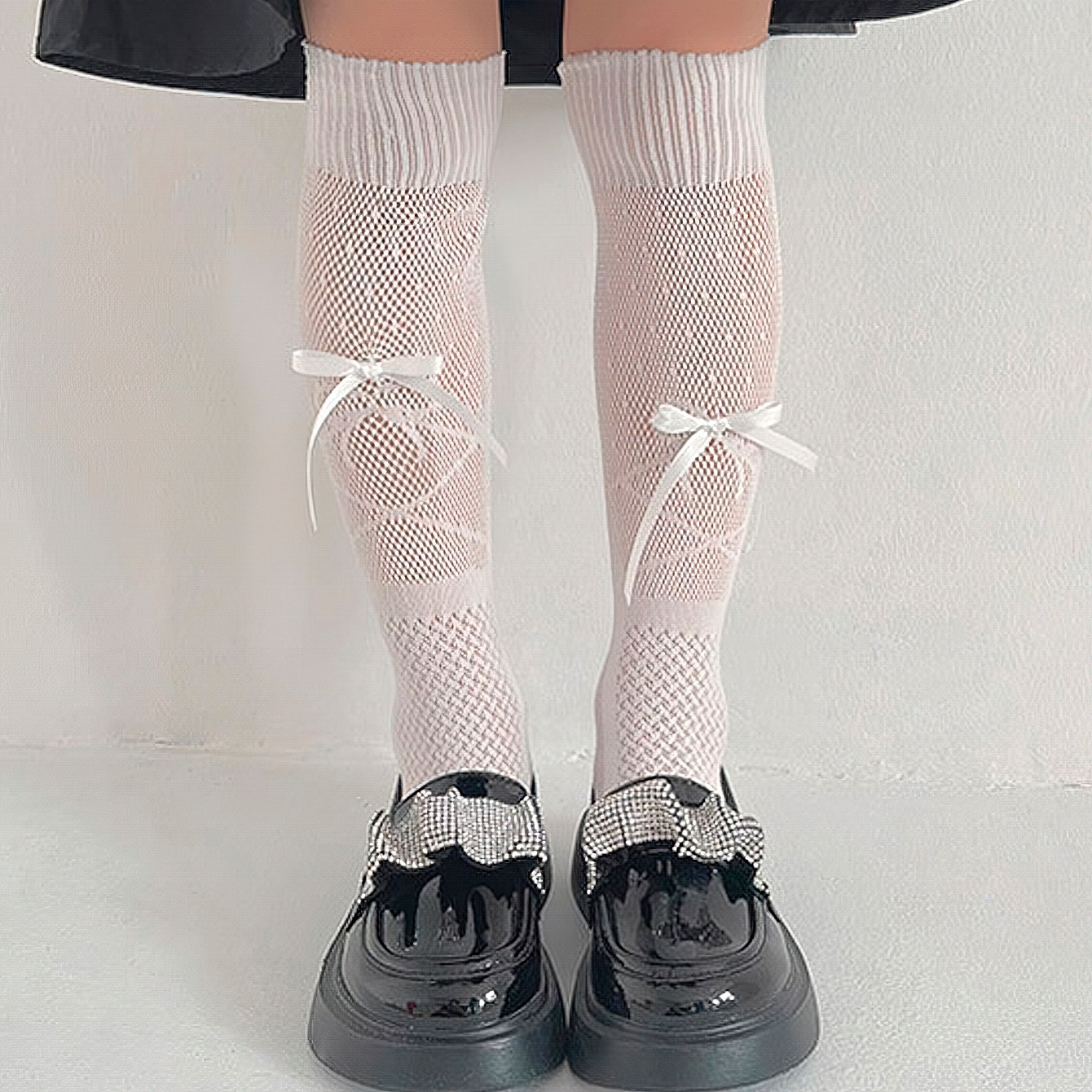 Girls Knee High Socks Over Calf Kids Overknee Stockings Bow Style Kids' Fashion Temu