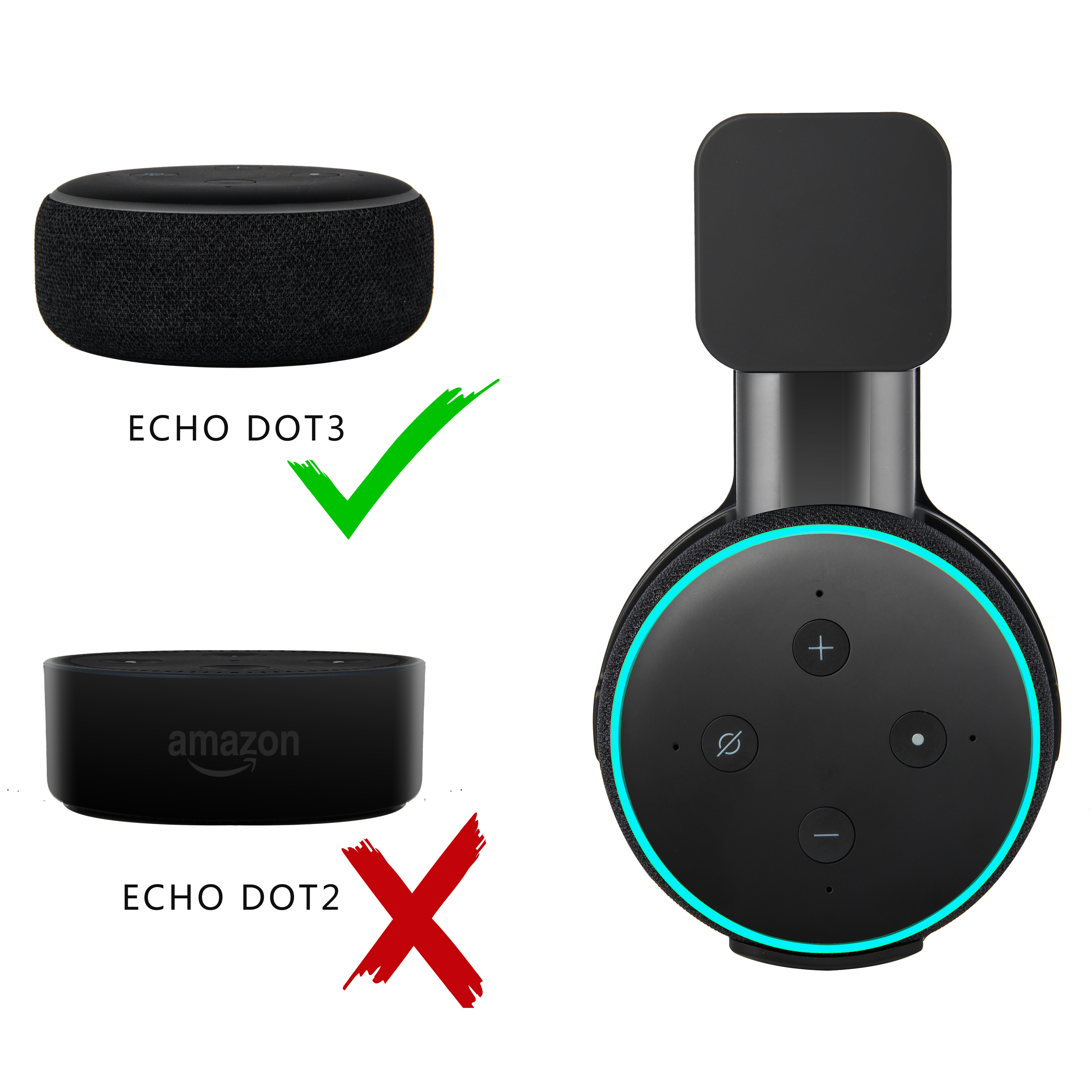 Soporte De Pared Para Alexa Echo Dot 3, Soporte Para Asistentes De Voz,  Ahorro De Espacio